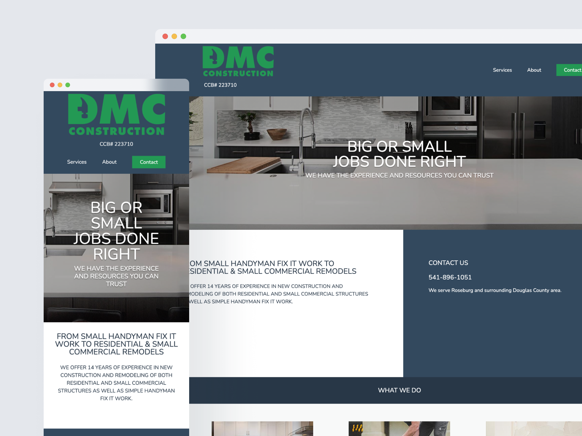Website designed for Duncan MC Construction